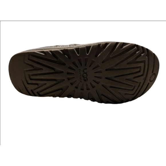 Women's UGG Gray Knit Cable Button Winter Boots Size 6 - Picture 10 of 13